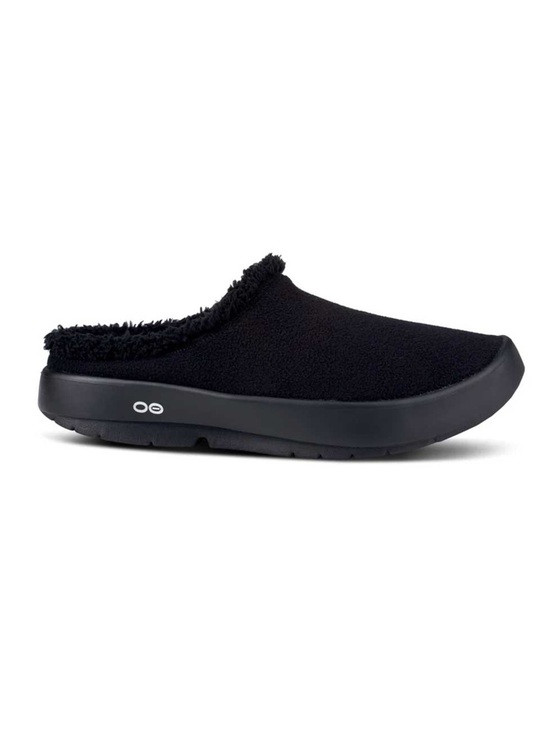 OOFOS Other - Men’s OOFOS Men's OOcoozie Black fleece Mule- Size 8